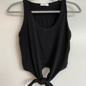 Babaton tie front crop top